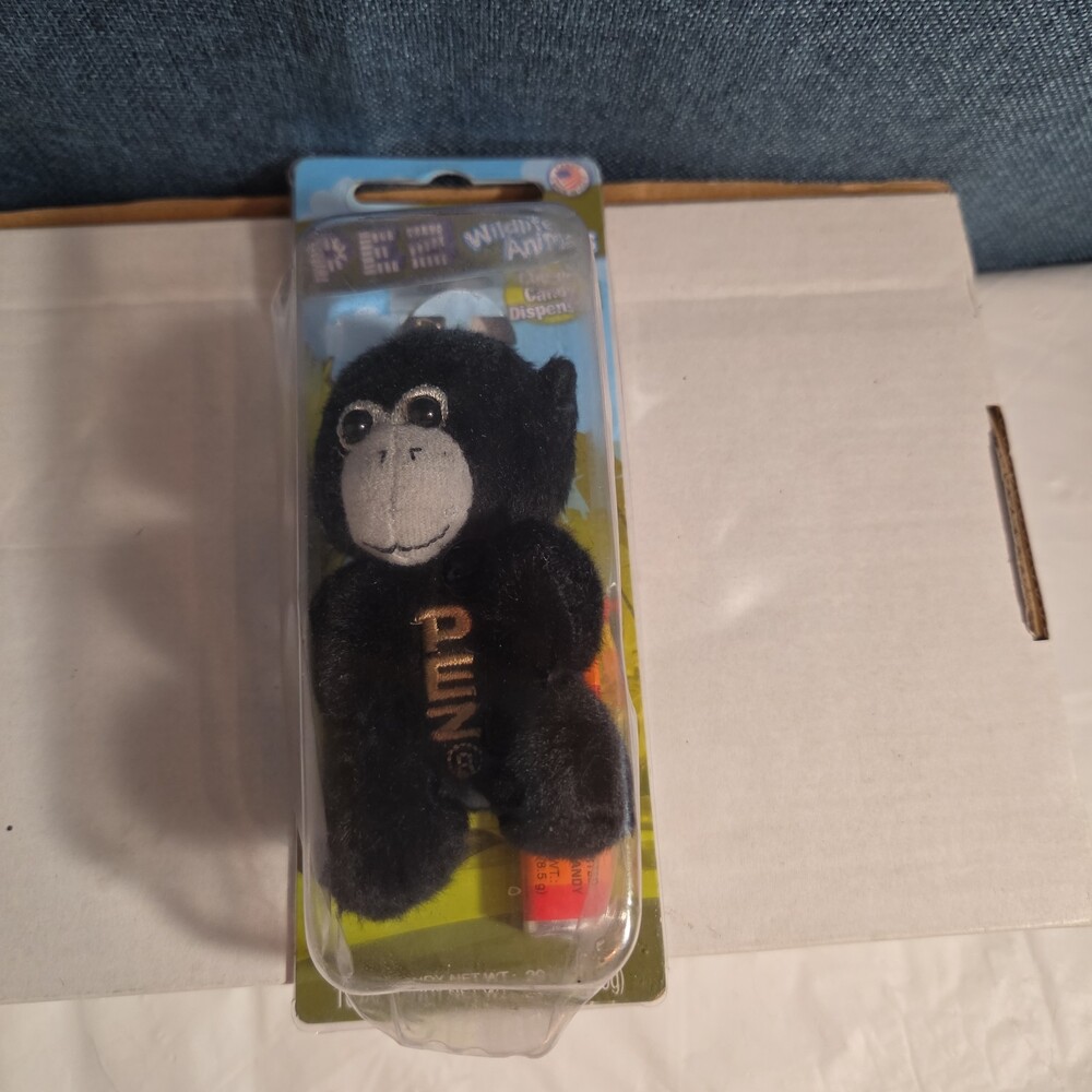 PEZ Wildlife Animals Plush Monkey Chimp Keychain Dispenser 2015 - Picture 13 of 16